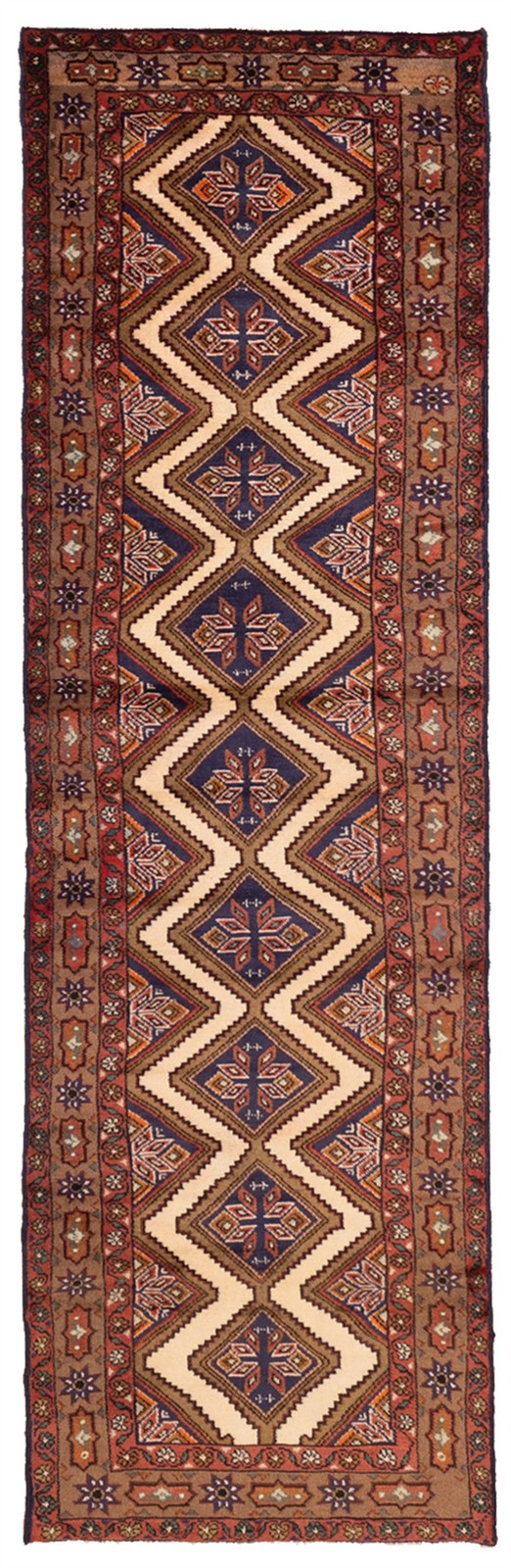 Vintage Hand-knotted Runner Rug 2'10" x 9'10" Traditional Oriental Wool Carpet