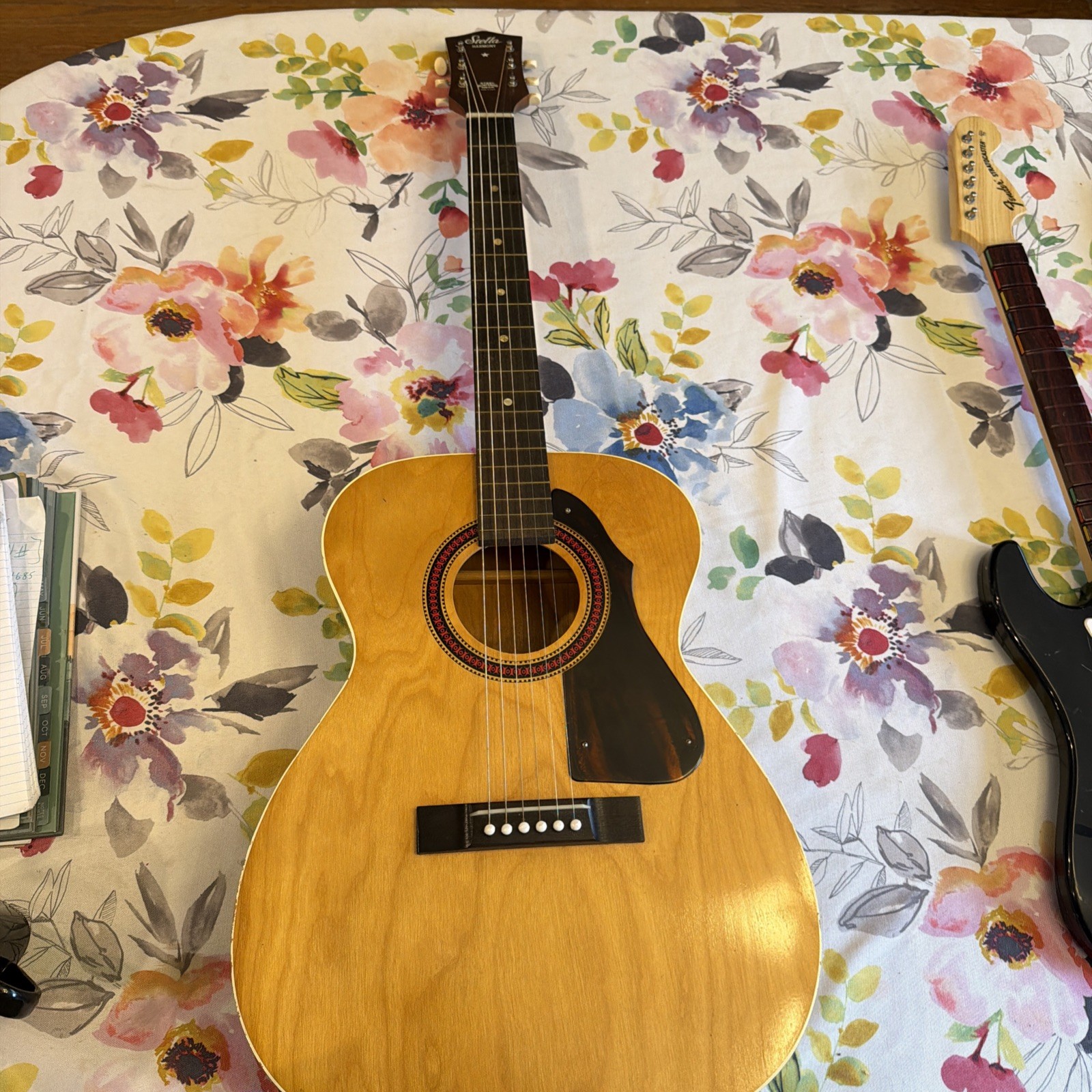 1968 To 1970 Stella Harmony Six String Acoustic Guitar Steel Reinforced Neck