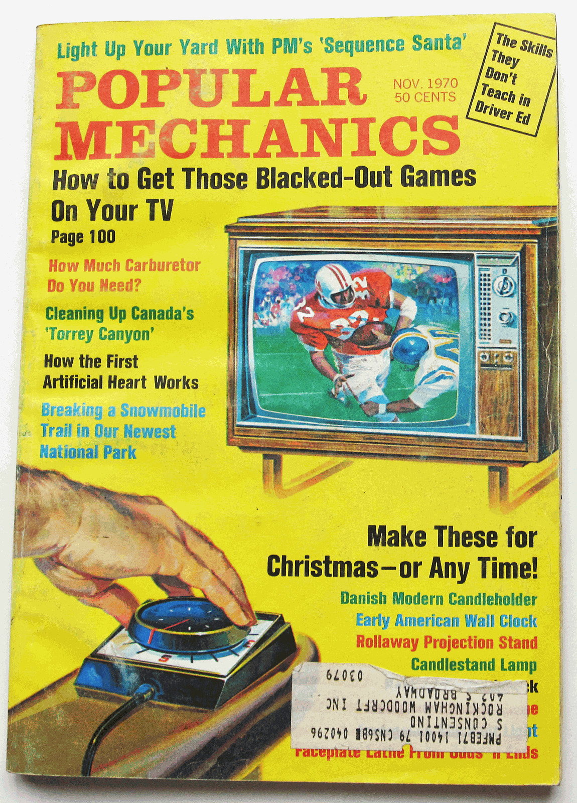 Popular Mechanics November 1970 Magazine Very Good Grade 1970s Christmas