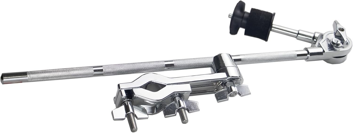 Cymbal L-Arm Rod Boom Arm with Mounting Clamp, 17.5" Splash Cymbal Arm with B...
