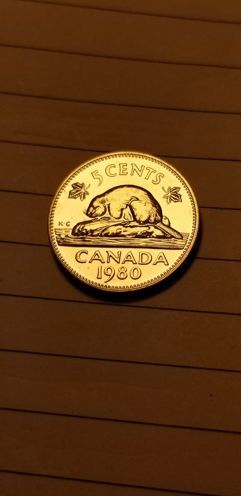 1980 Canada 5 Cents Coin Mint Grade Beauty Idab1.