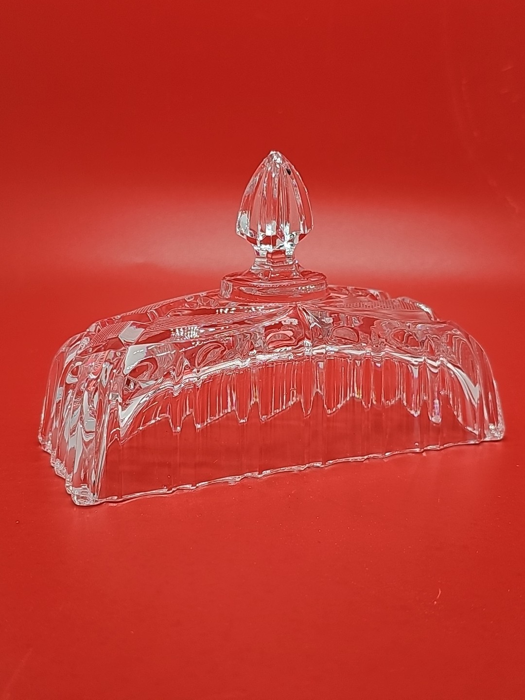 Vintage Crystal Butter Dish Lid Only EUC