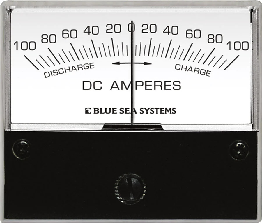 Blue Sea - 8253-BSS Ammeter DC 100–0–100A w/Shunt  (1EA)
