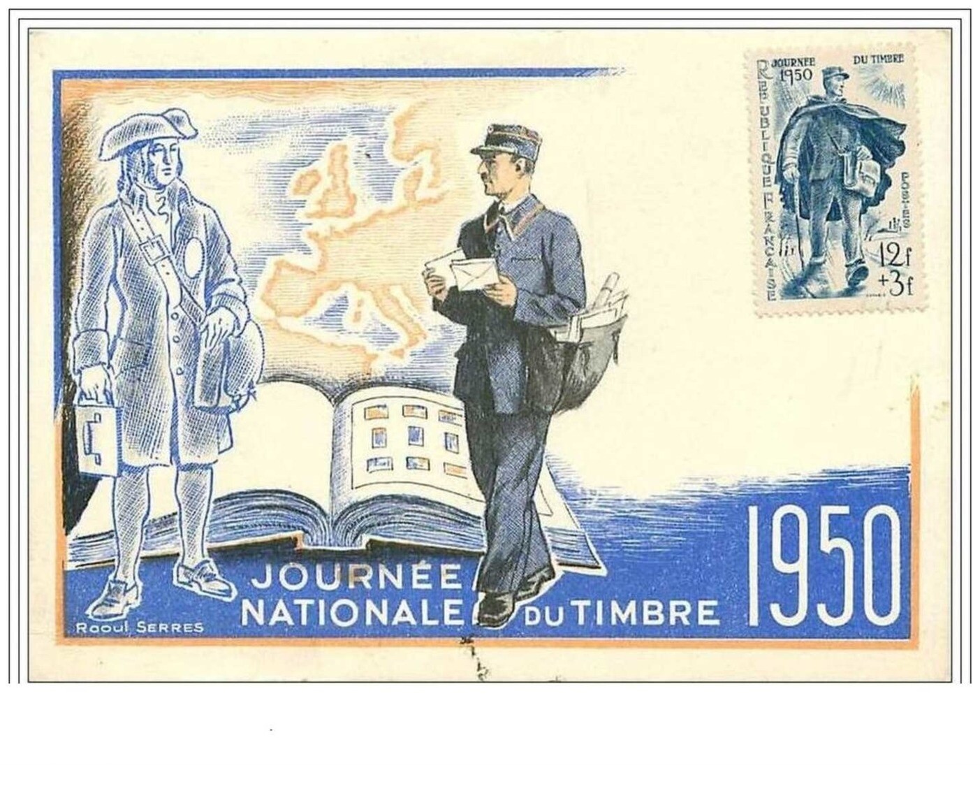 Arts Carte Maximum N°133 Journée Nationale Du Timbre 1950