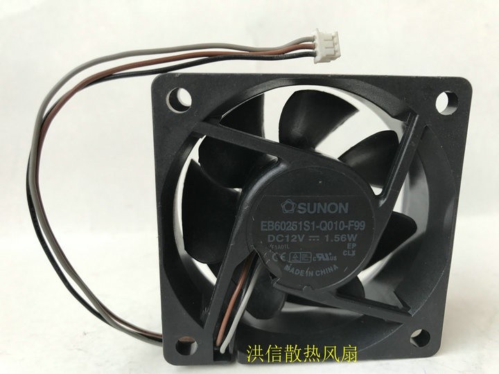 For 1PCS 6025 EB60251S1-Q010-F99 Fan DC12V 1.56W 3pin #zc