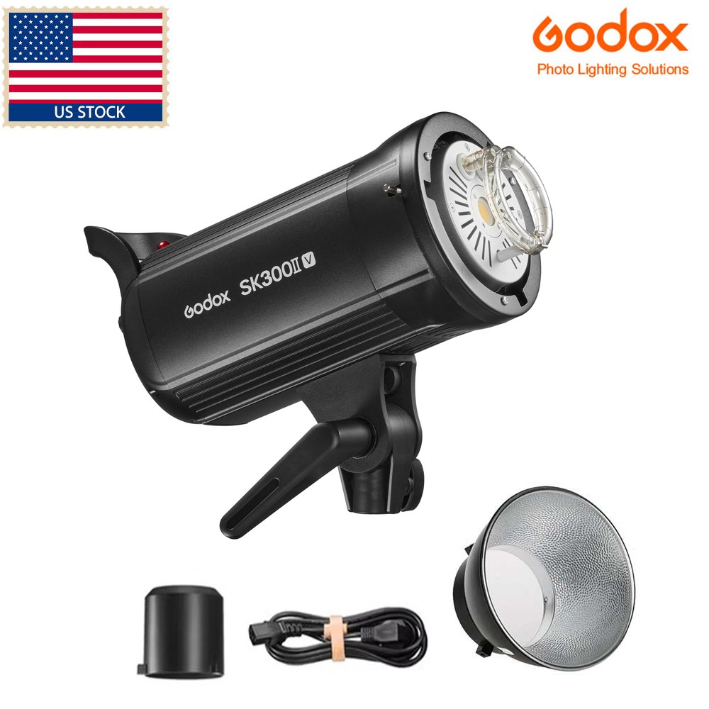 US Godox SK300II-V 110V 300Ws Upgraded LED Modeling Lamp Studio Strobe Flash