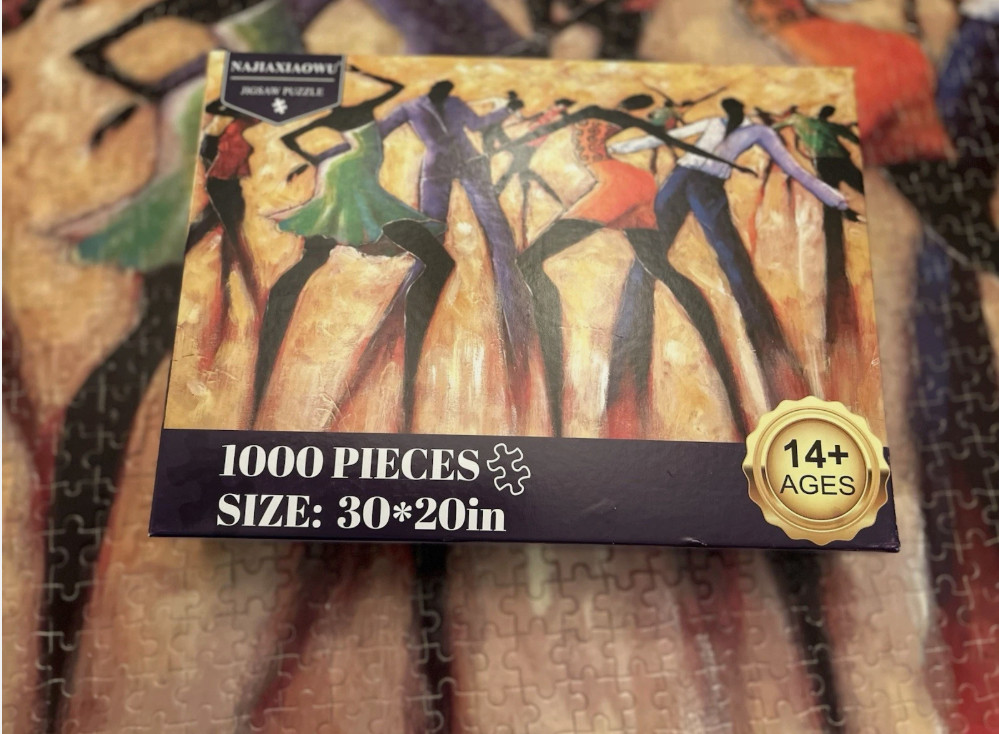 Najiaxiaowu African American Abstract Art Wooden Puzzle