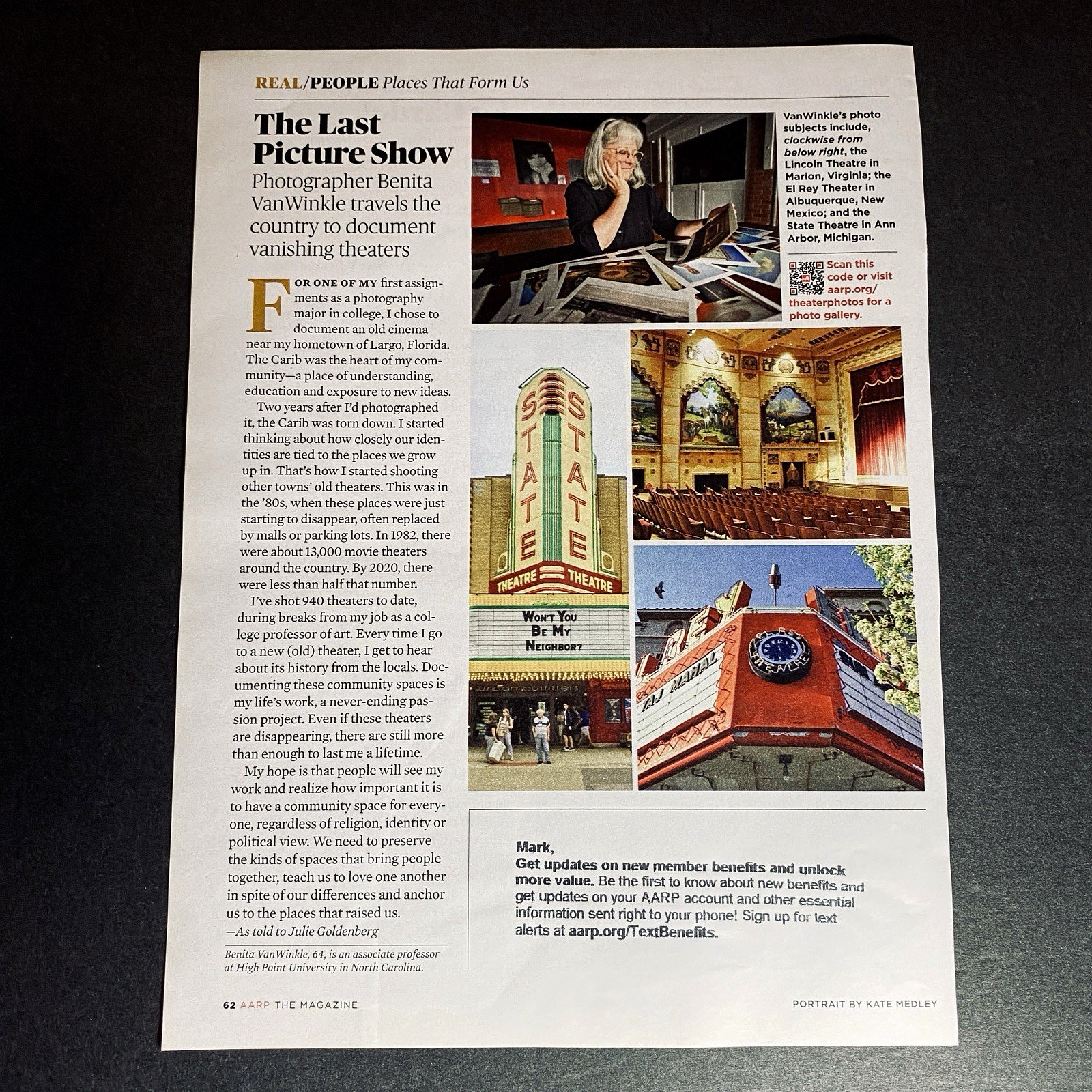 Magazine Print Article 2024 Theater Movies Cinema Architecture Collectors Paper