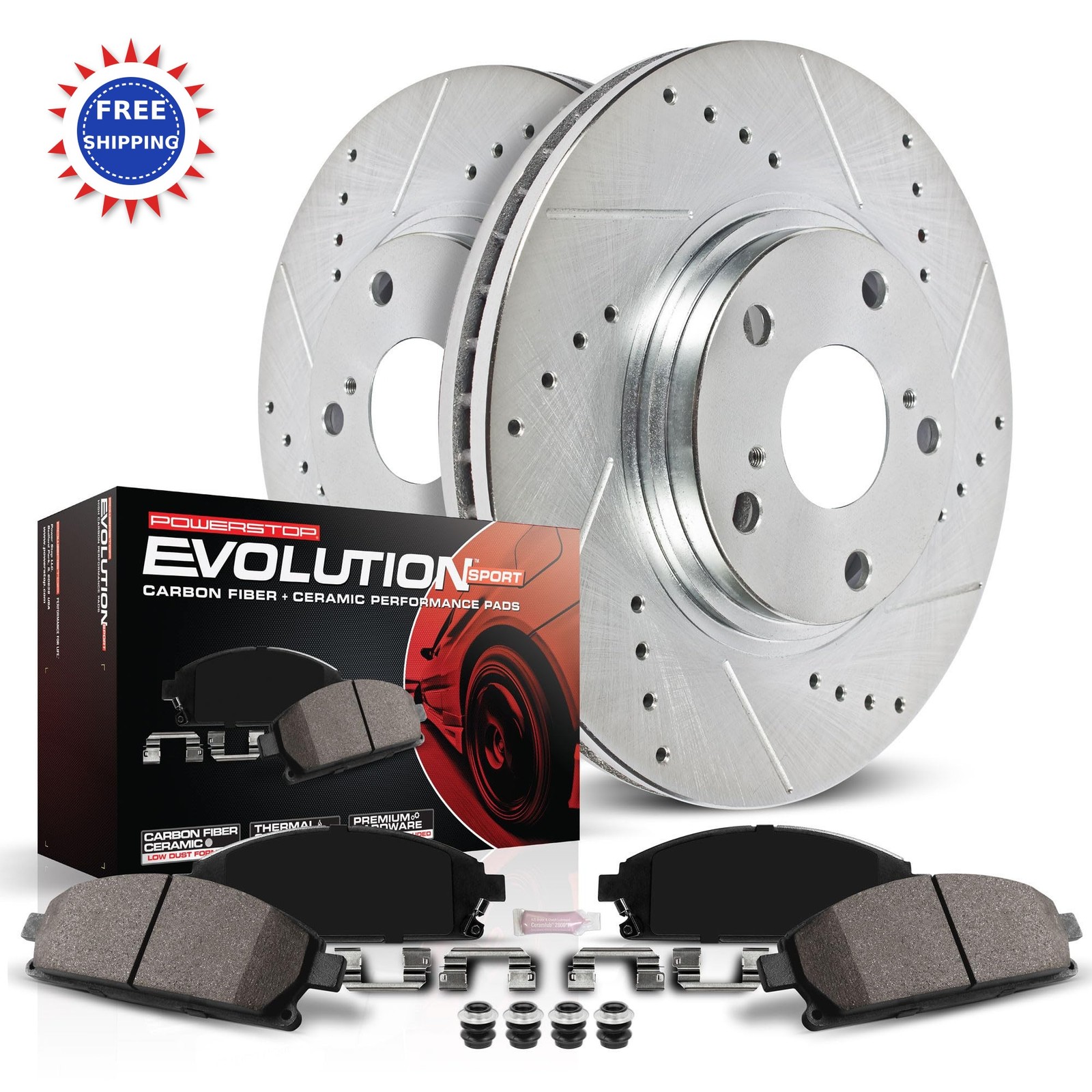 Front Brake Kit for Toyota 4Runner 2003-09 FJ Cruiser 2007-14 Tacoma 2005-23 Led