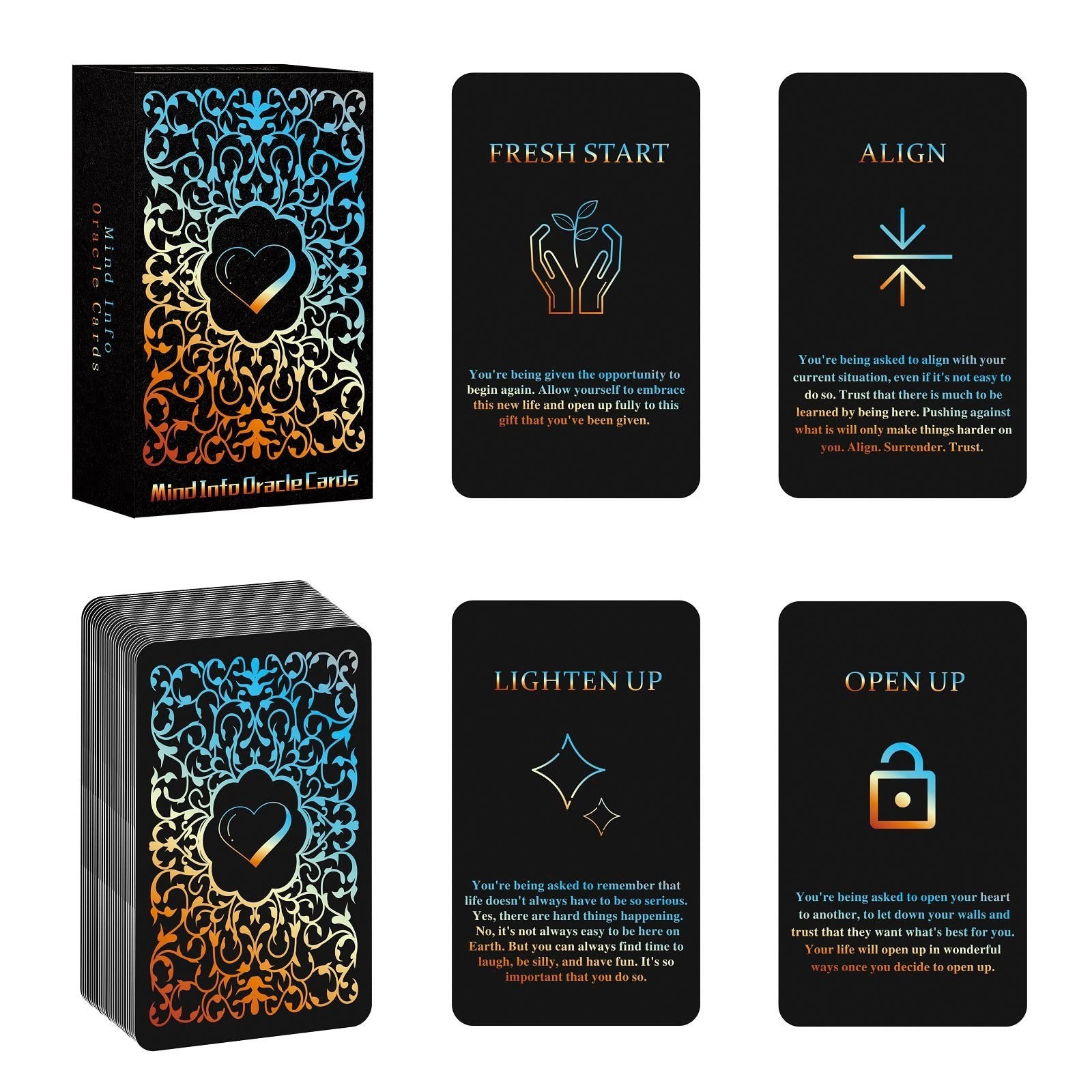 sishui Life Oracle Cards Deck, Mind Info Oracle Cards, Oracle Cards for Begin...