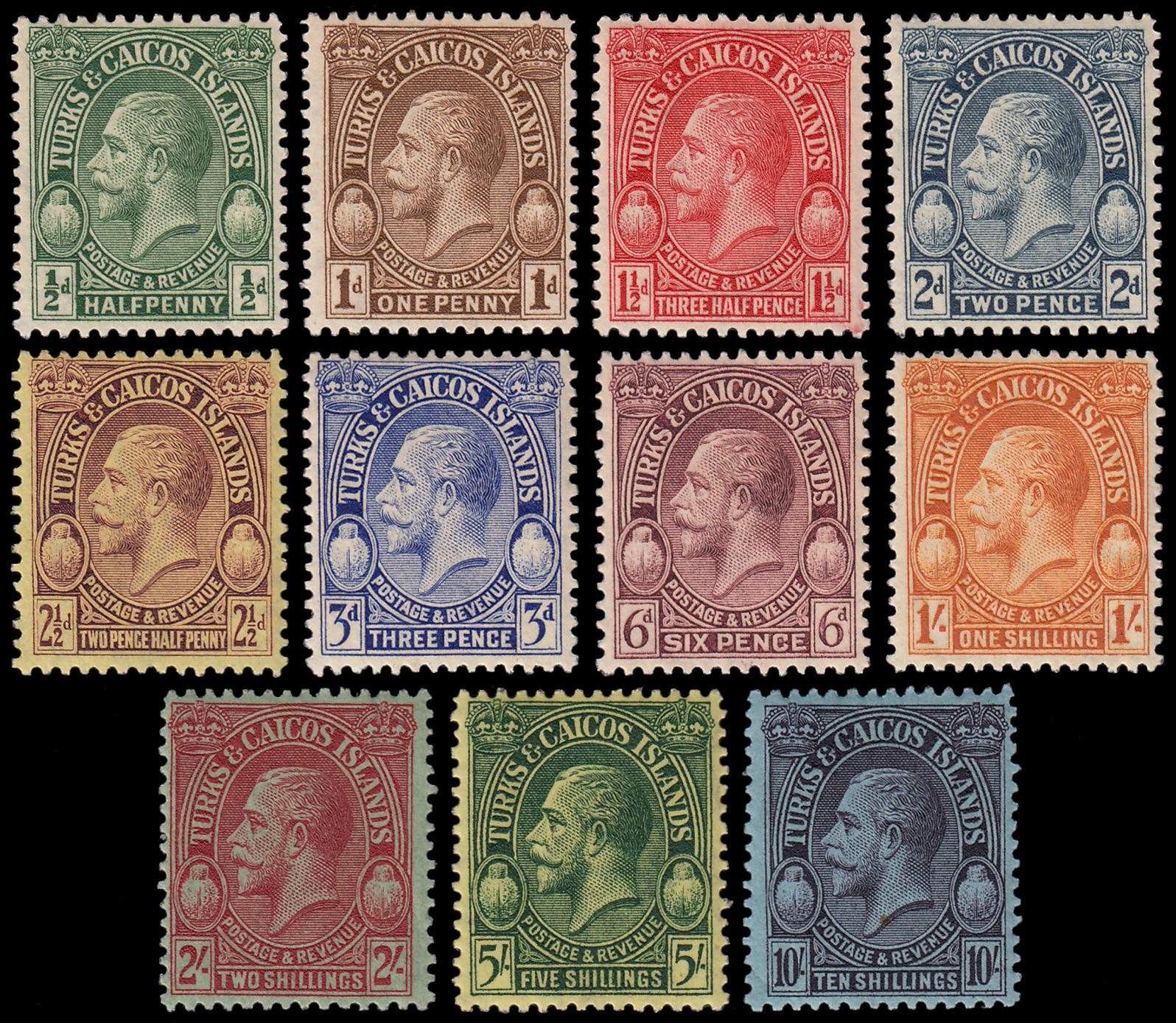 Turks & Caicos 102/12 1928 Jorge V MH
