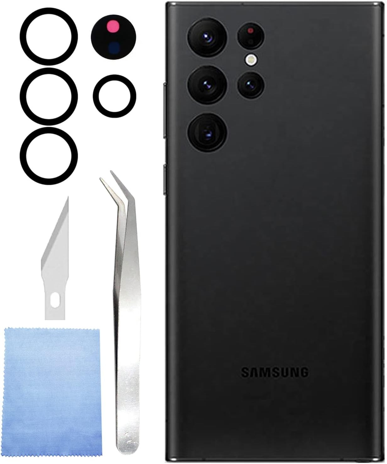 Camera Glass Cover Rear Lens Replacement Parts Adhesive Replacement Compatible