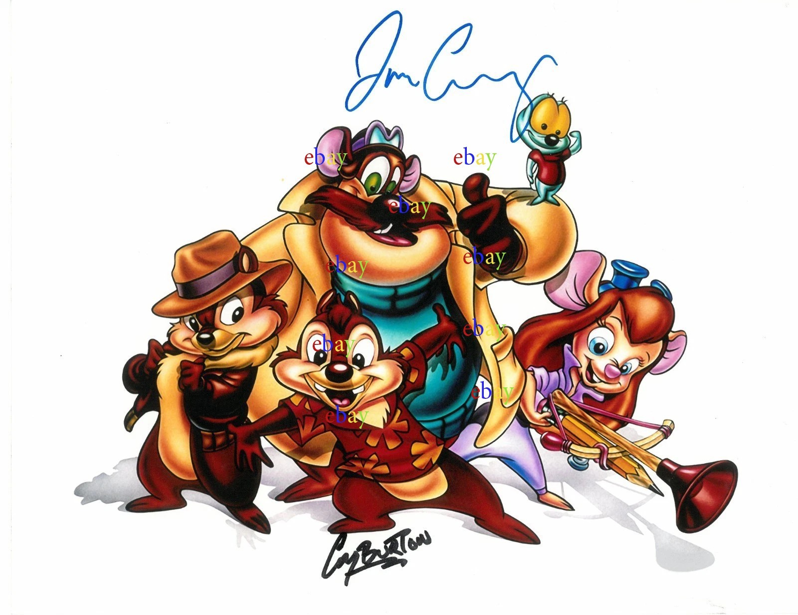 Corey Burton Jim Cummings Chip & Dale Autographed Signed 8x10 Photo Reprint