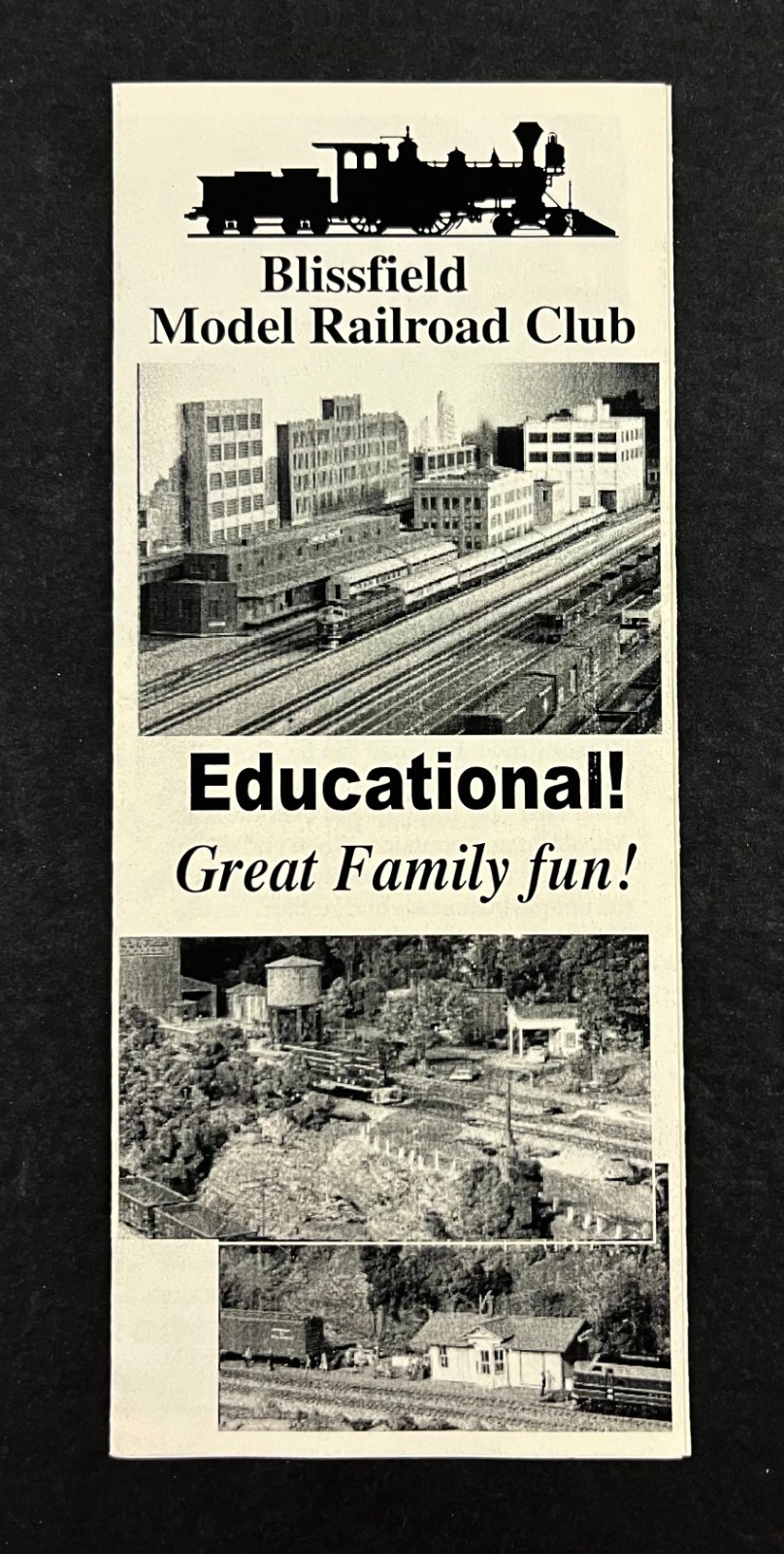 2004 Blissfield Michigan Model Railroad Club Museum Vintage Travel Brochure