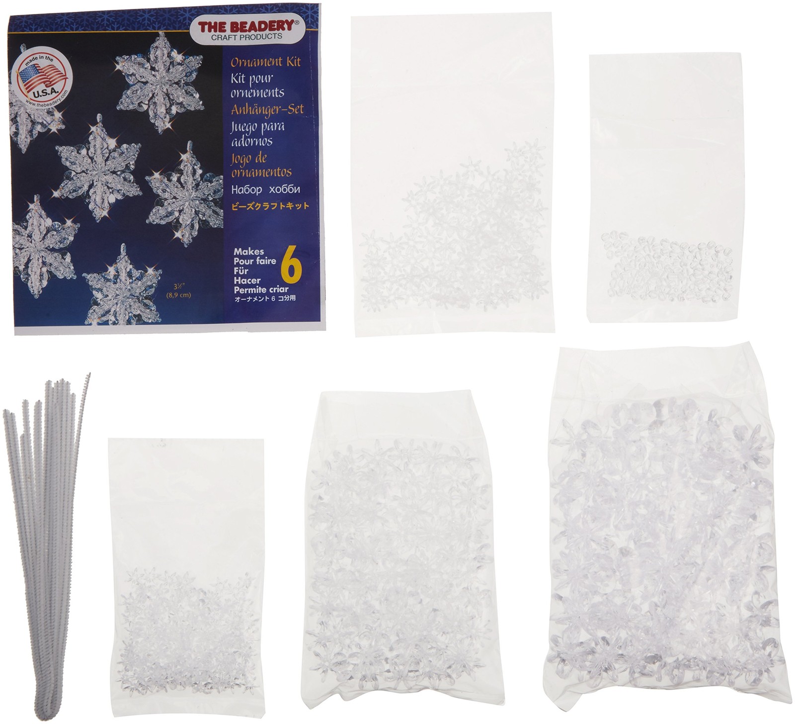 - Snow Crystals Ornament Kit - Makes 6 - 5532
