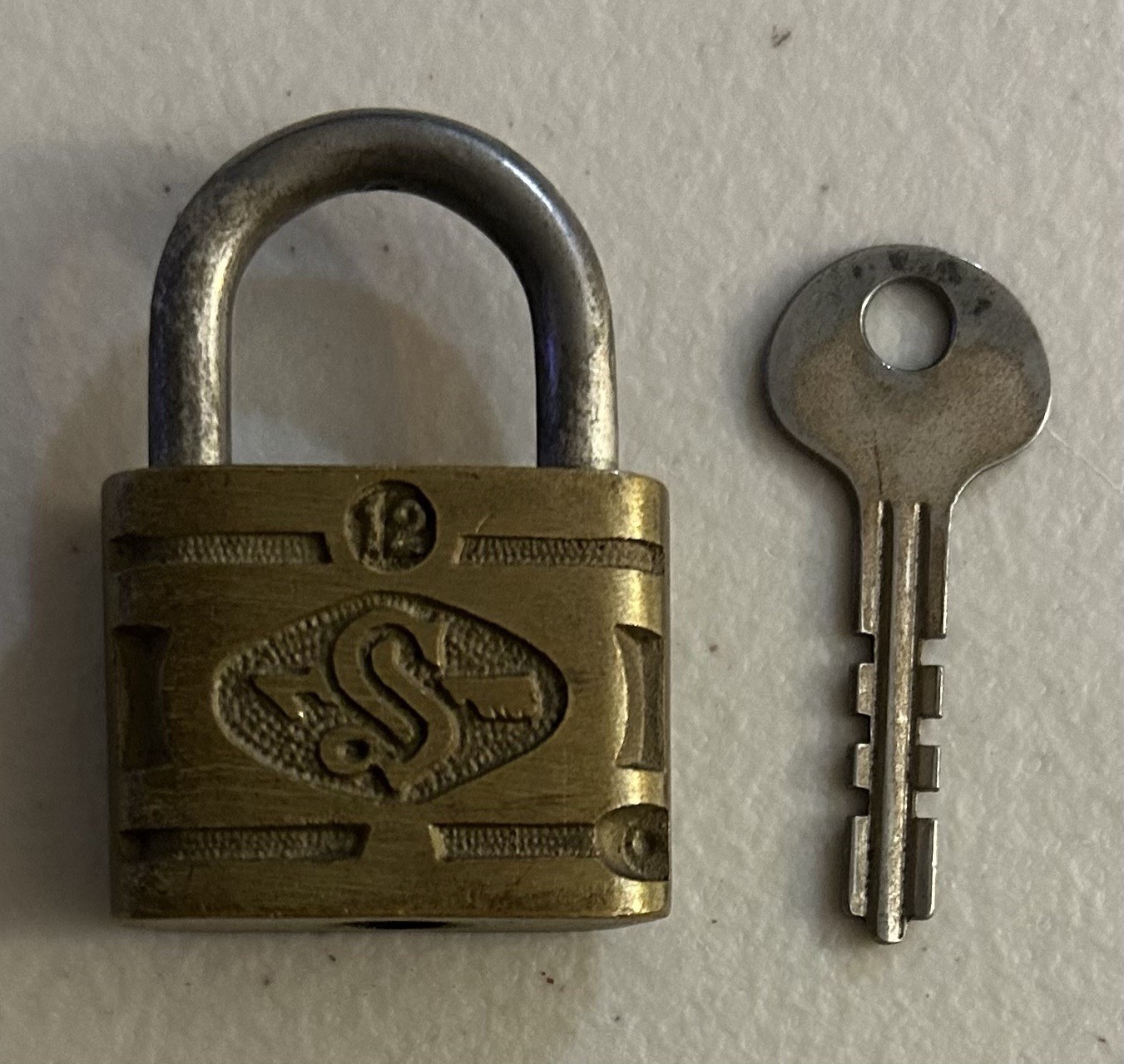 Vintage Slaymaker RFD Padlock w/ Key - Tested Works