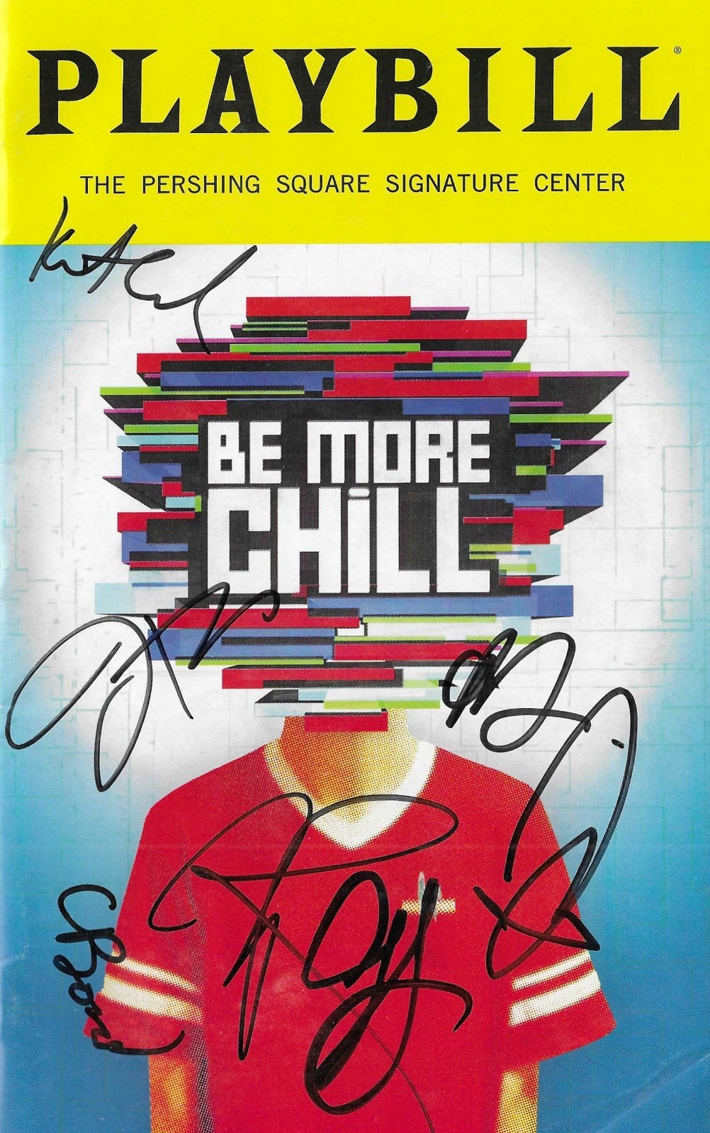 Signed Be More Chill Playbill Sept 2018 Off Broadway – Multi Cast Autographs