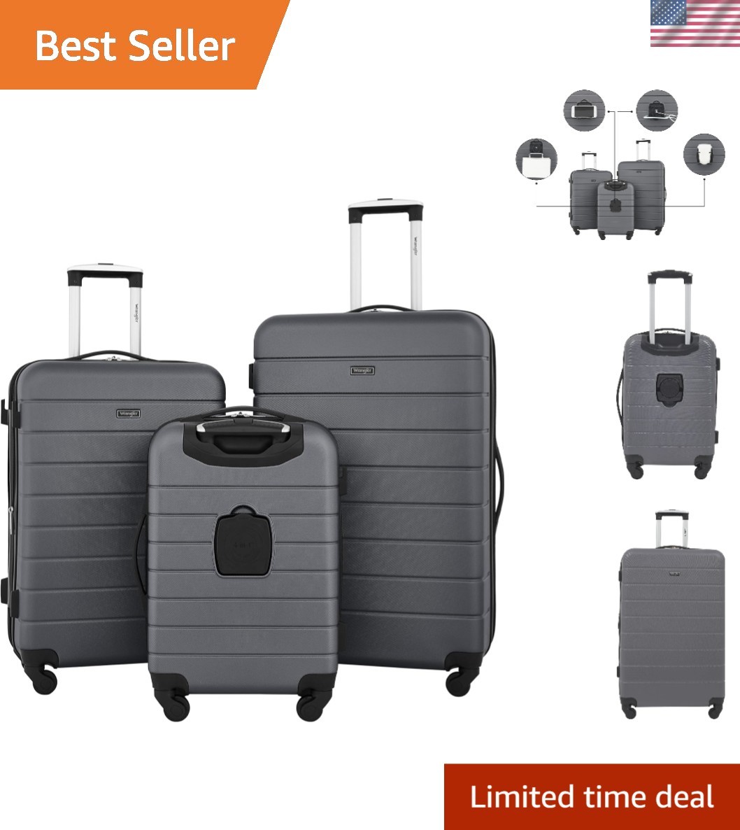 Smart Spinner Hardside Luggage, 3 Piece Set, Quiet Shade