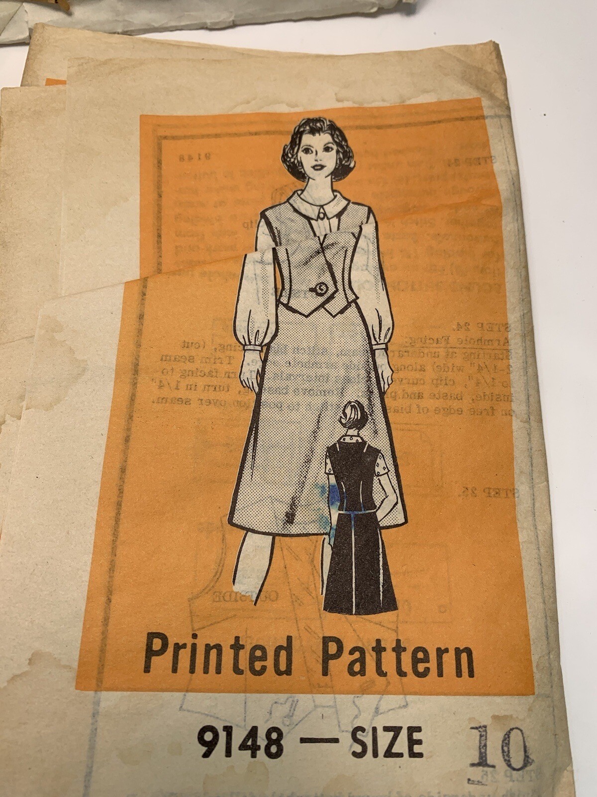 Mail Order Sewing Patterns 9148 Misses Vest Skirt Blouse Shirt Size 10 *Uncut*