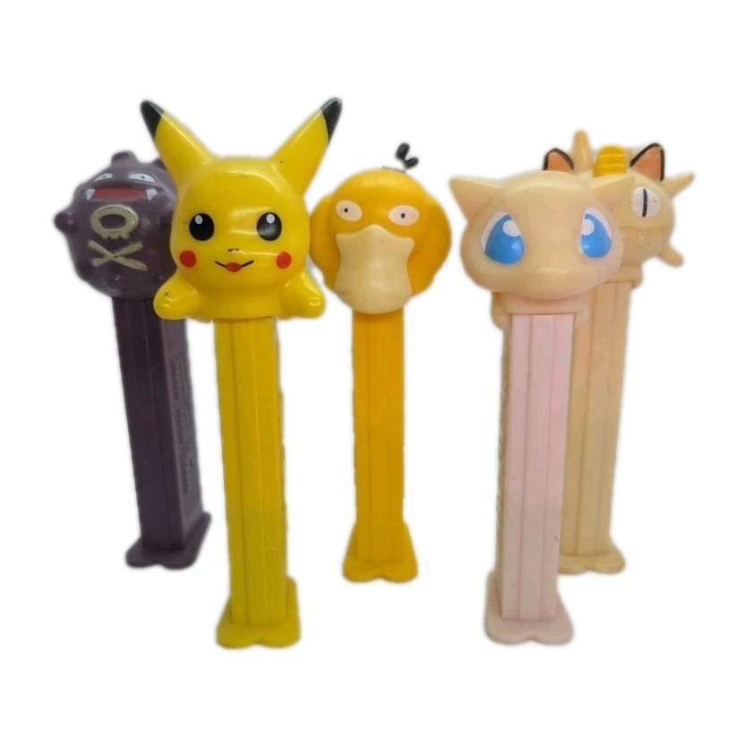 Vintage Pokémon PEZ Dispenser Set of 5 2001 European Release Pikachu Mew Psyduck