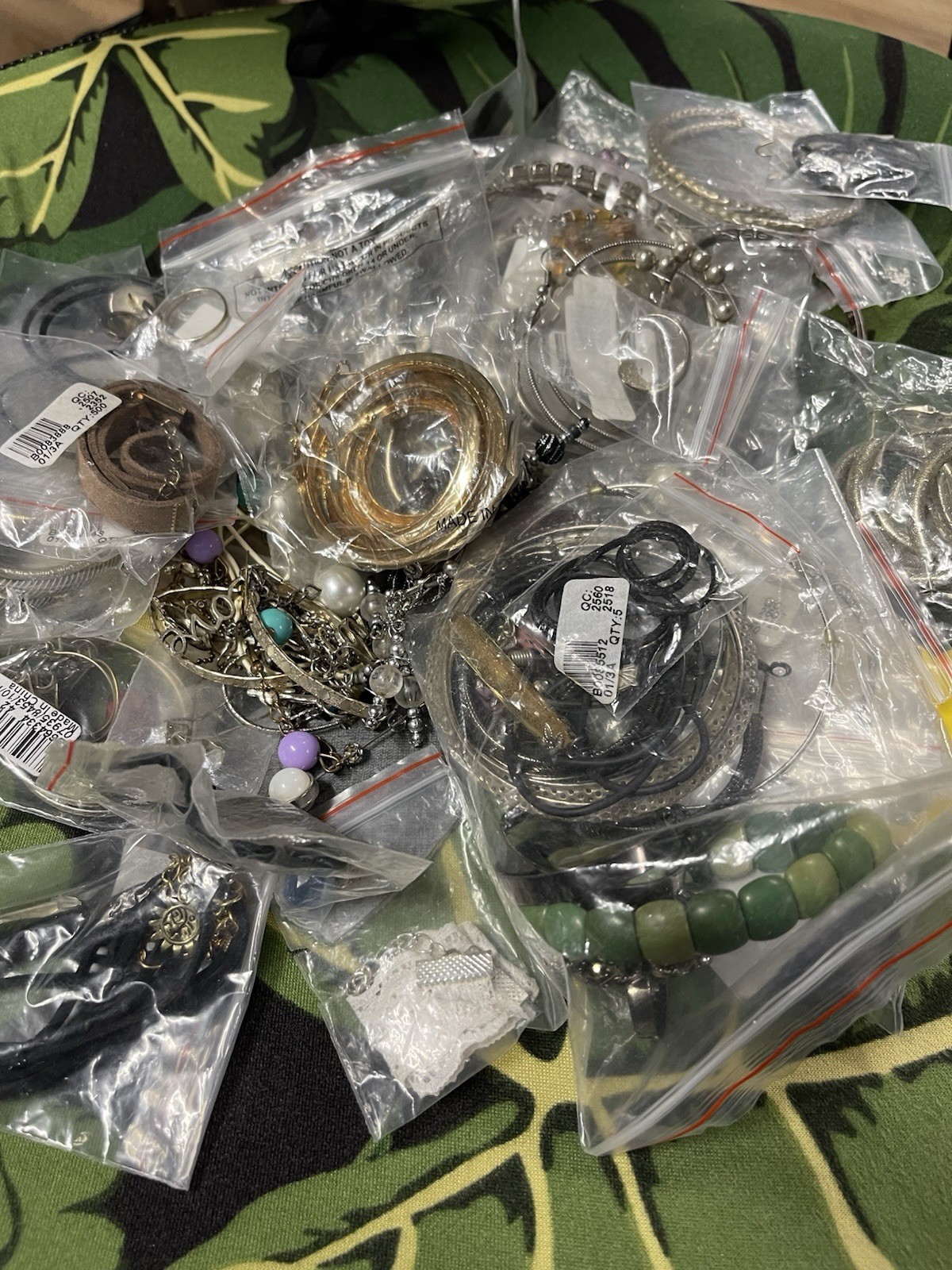 Lot Of  Various Fashion Costume Jewelry 1+ lbs for Scrap Or Wearable.