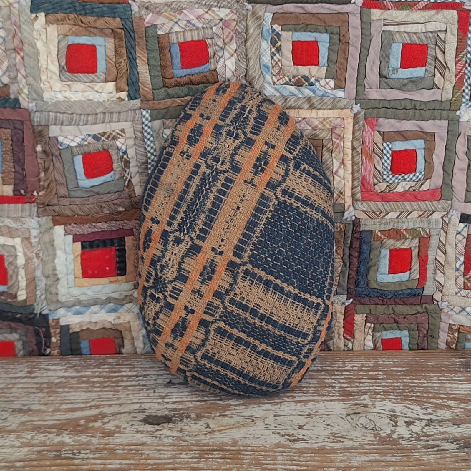 Primitive Rustic Easter Egg Antique Coverlet Bowl Filler Pillow #5  ARTISAN MADE