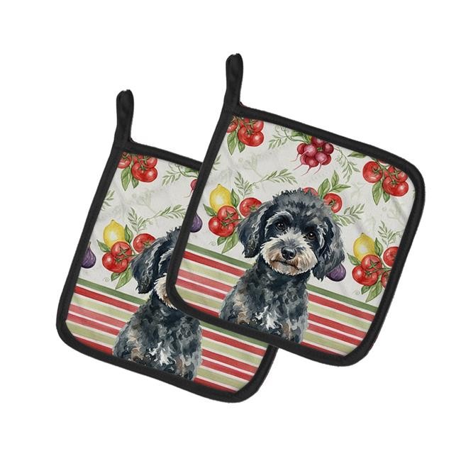 Carolines Treasures WDK8364PTHD Unisex Adult Miniature Black Poodle Vegetable...