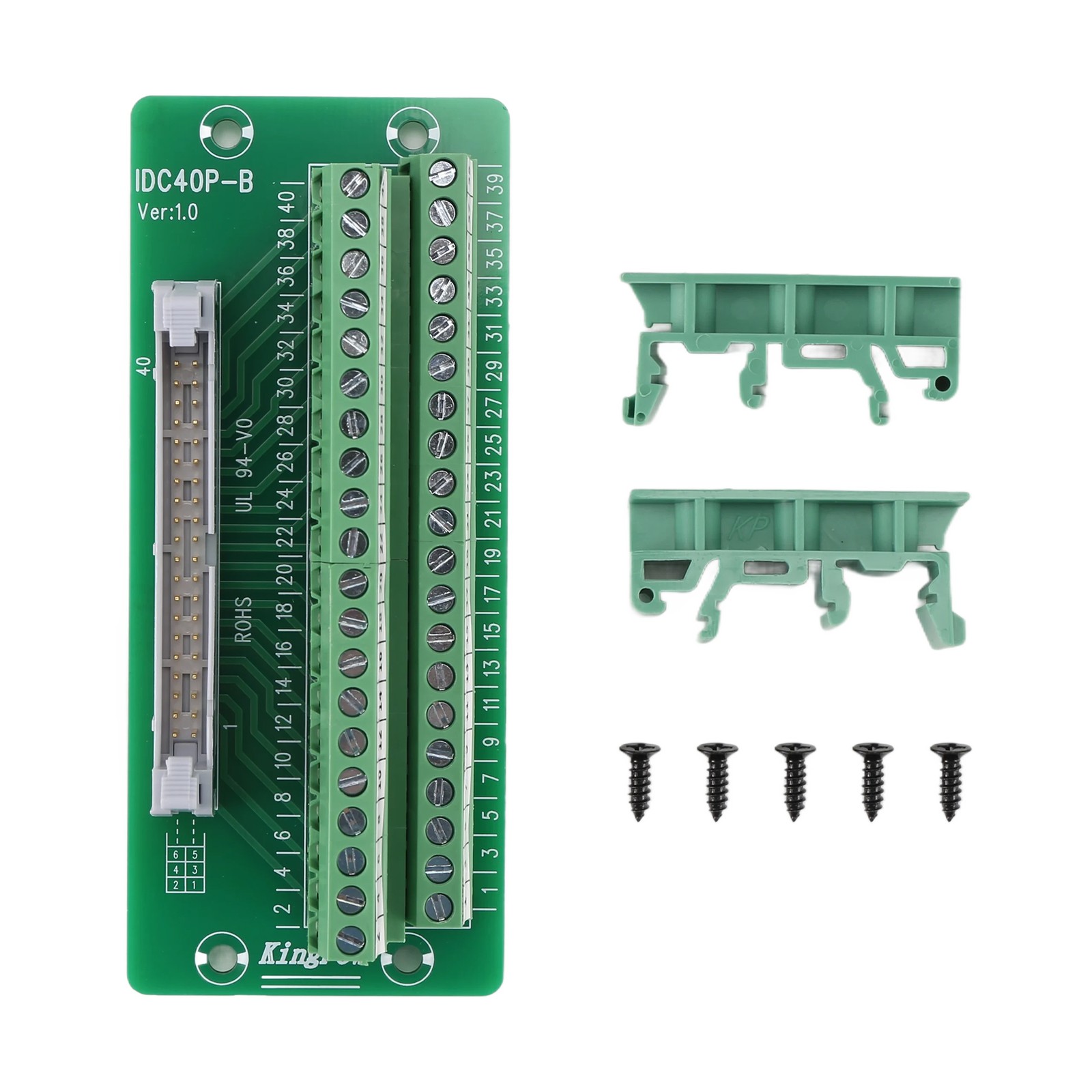 IDC40P 40Pin Connector Strip  Board Terminal  Plug PLC Interface with3723