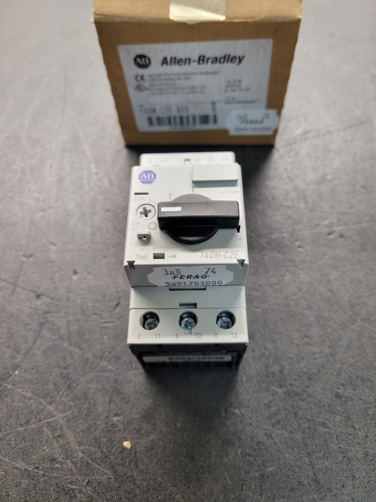 Allen Bradley #140M-C2E-B25 Motor Protector.