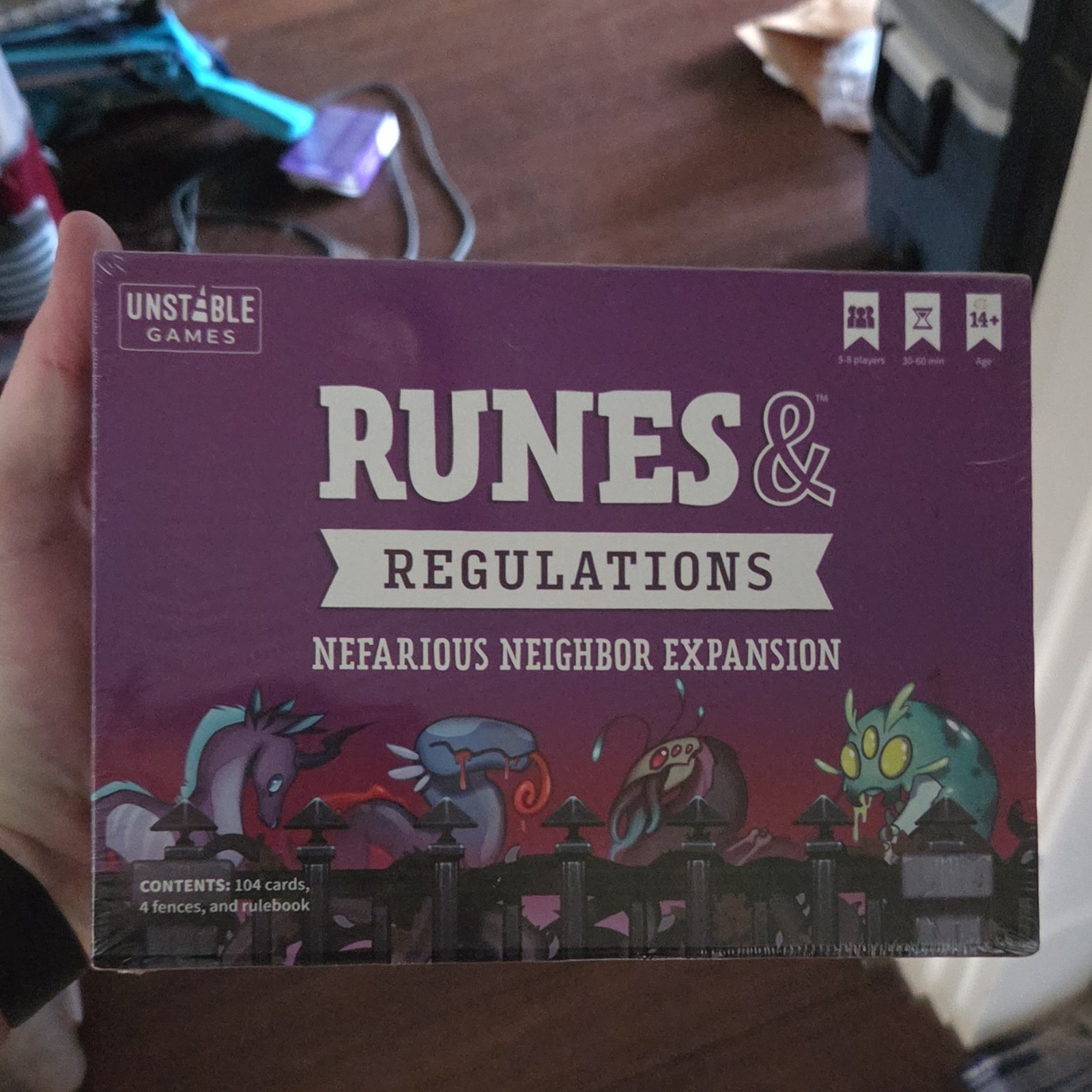 Unstable Games Runes & Regulations Nefarious Neighbor Expansion Fantasy 3-8