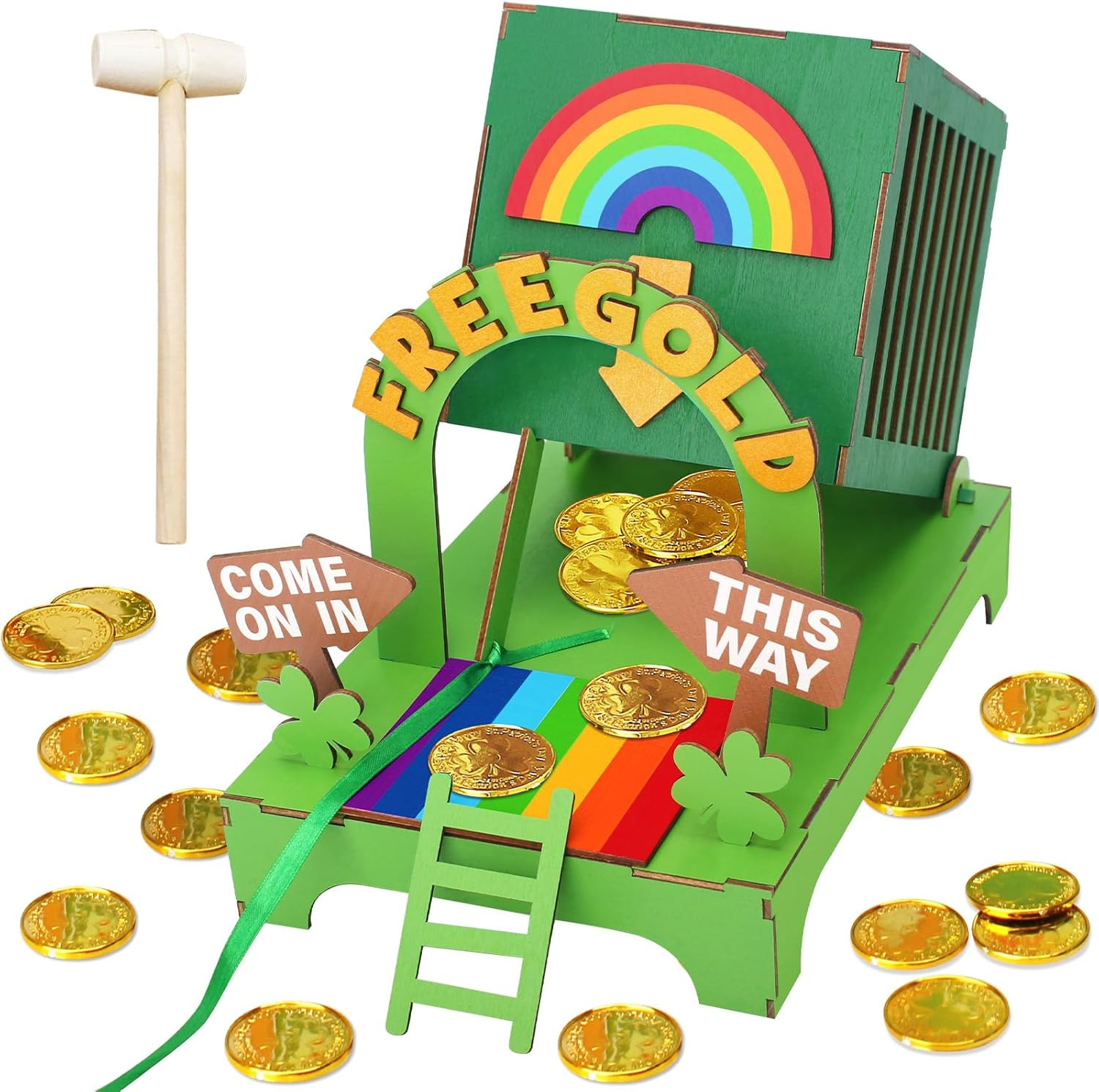 Leprechaun Trap Kit for Kids,Wood DIY Craft Catch a Leprechaun Trap Kit for Kids