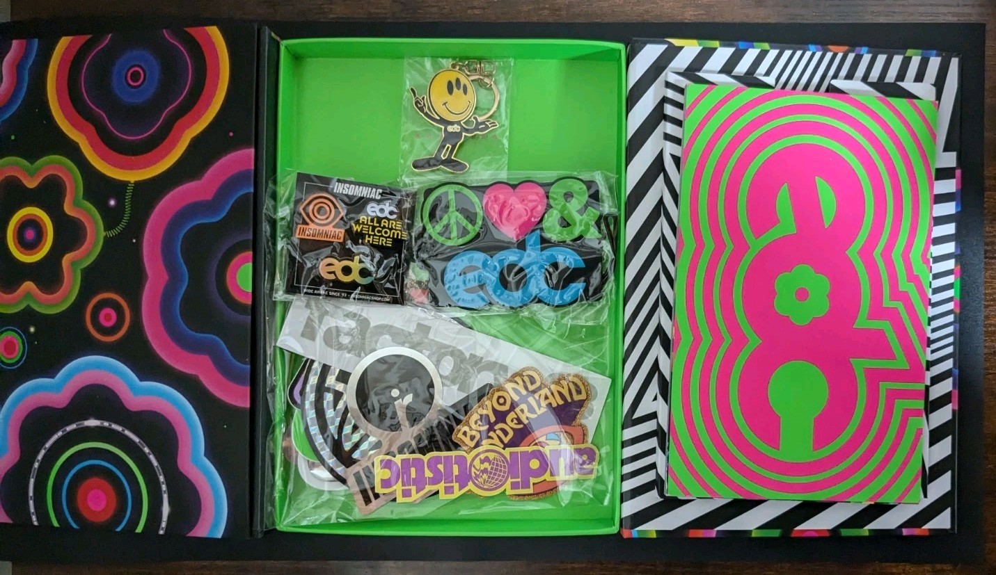 Electric Daisy Carnival EDC 2022 Box With All Collectibles / Goodies - No Ticket