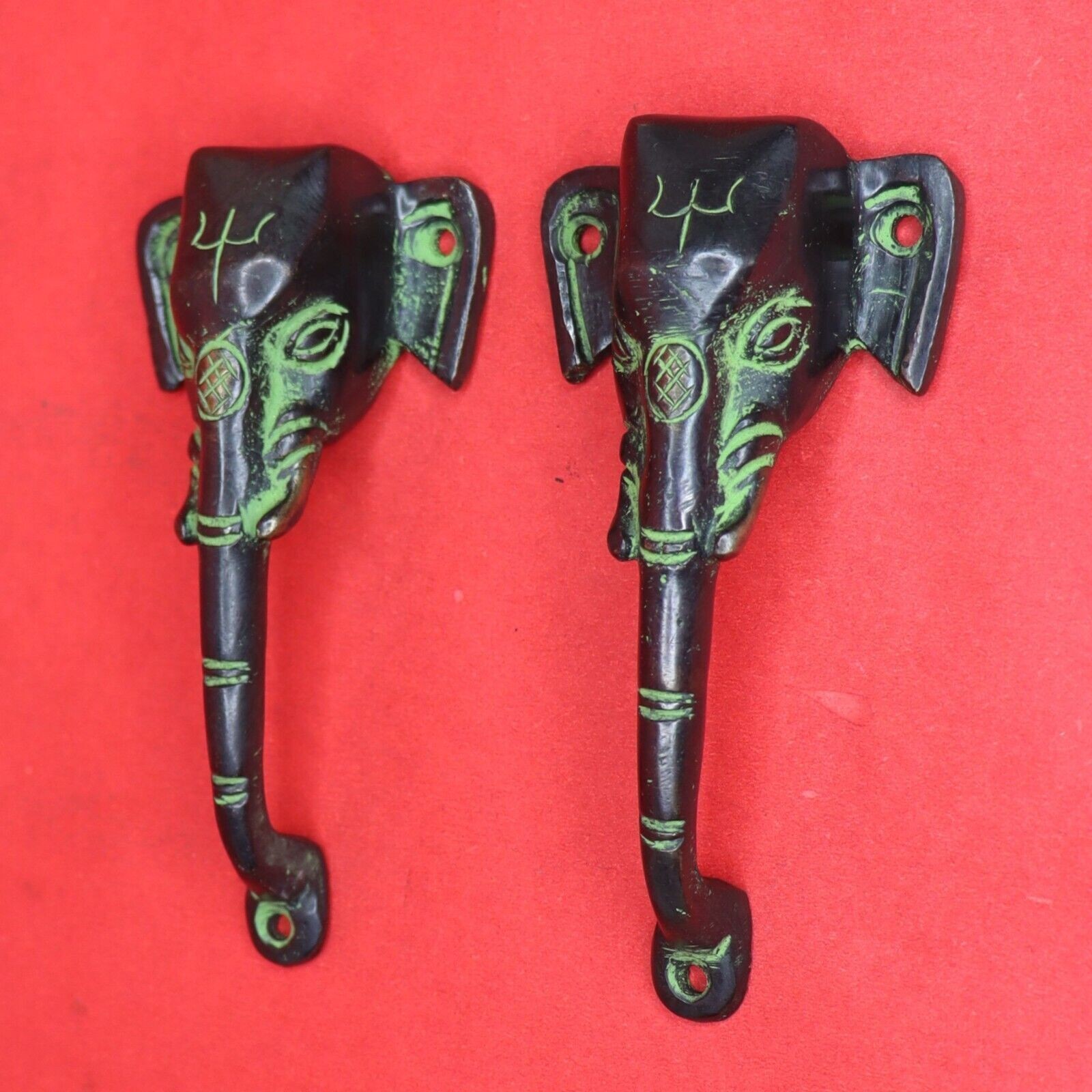 Elephant Shape Antique Vintage Style Handmade Brass Door Handle Drawer Pull Knob