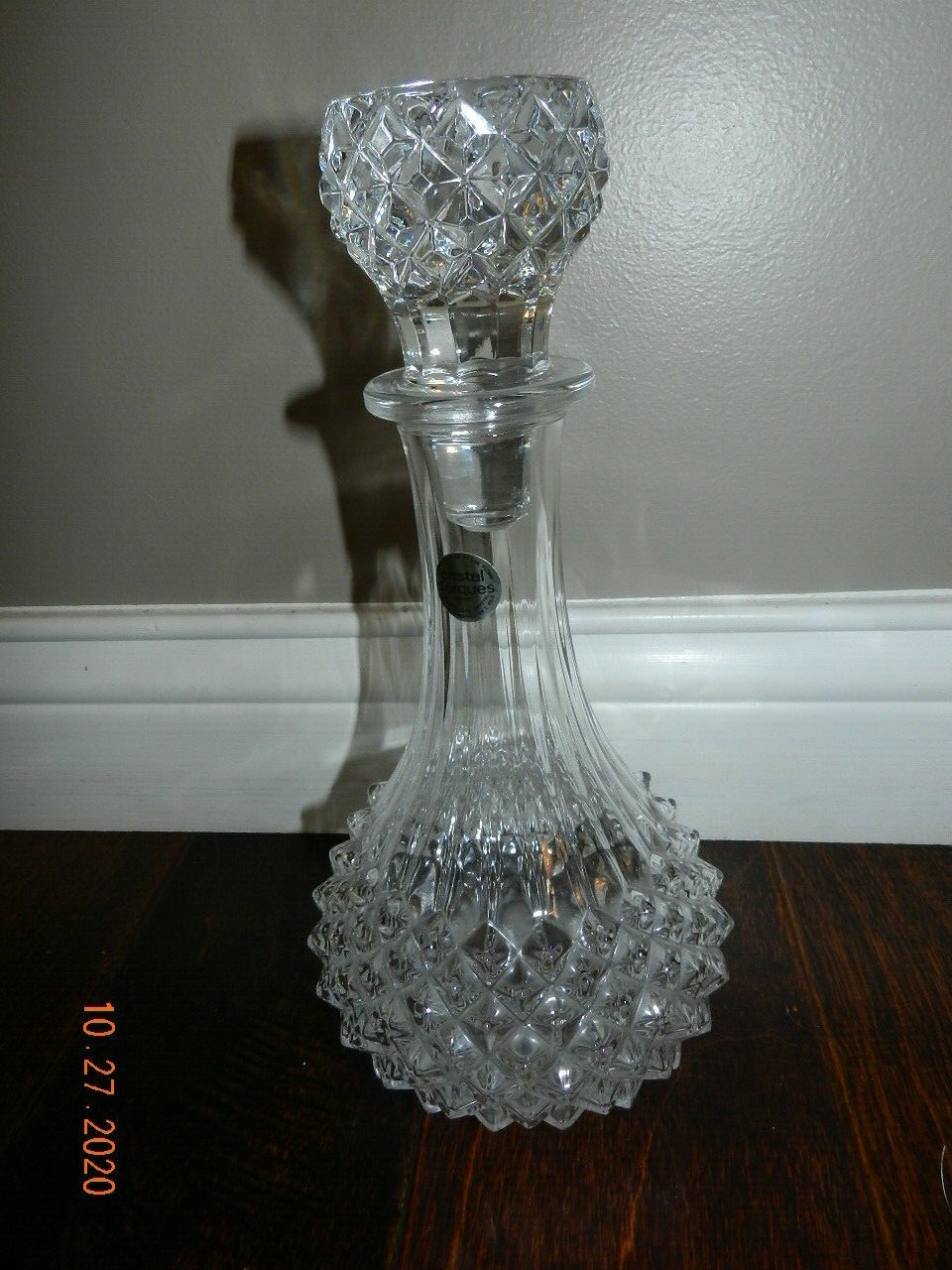 Cristal D'arques wine decanter, 24% genuine Lead Crystal