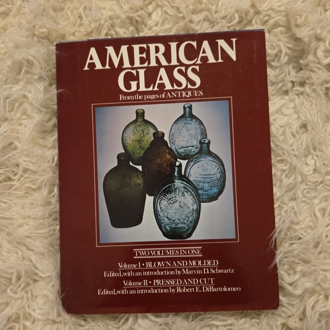 Book On American Glass Blown Pressed Cut Antiques Vintage Bottles History photos