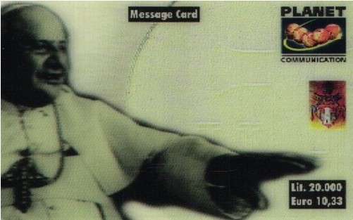 2547 Phonecard Papa Pope Out Of Print