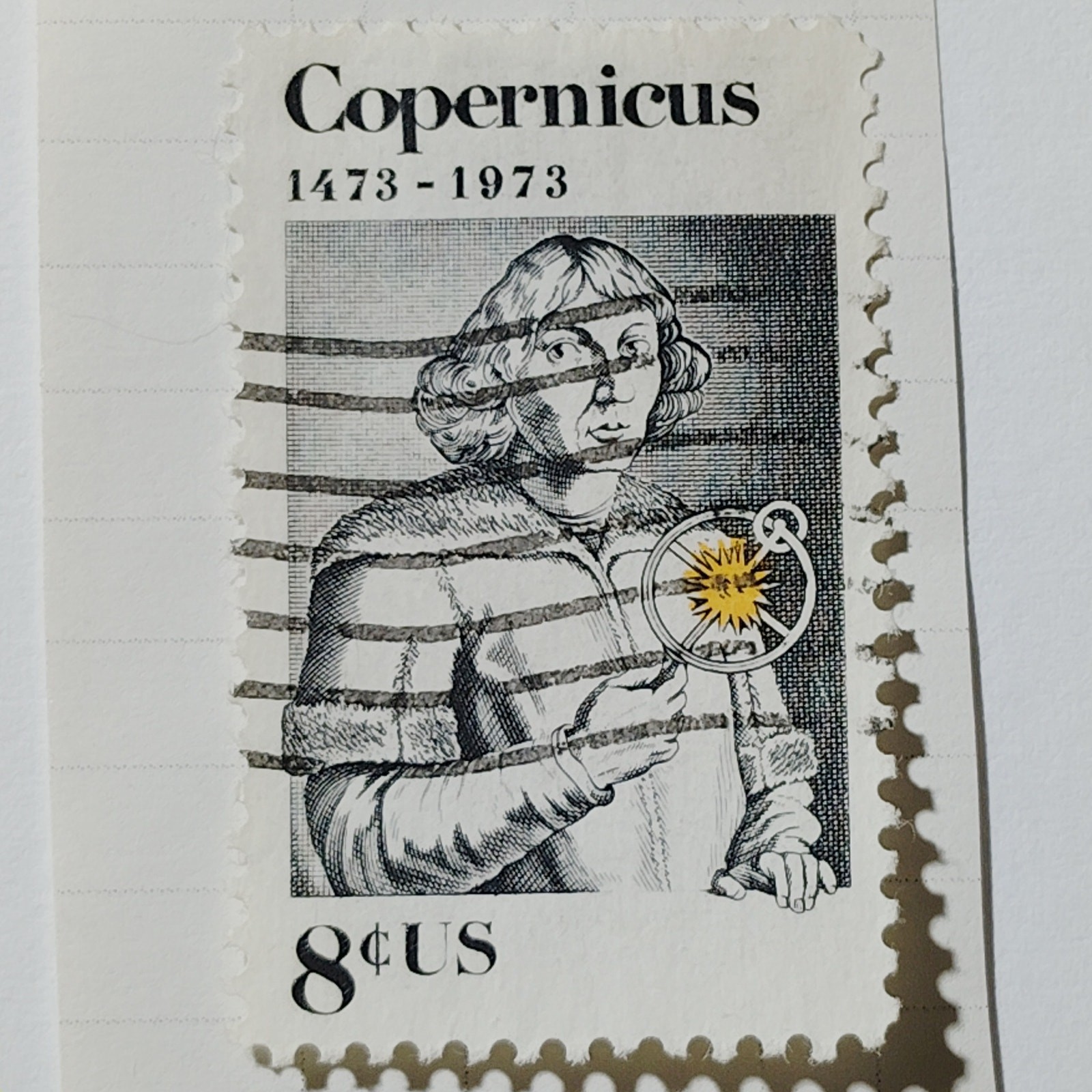 1973 US Postage Stamp Scott #1488 8c Nicolaus Copernicus Astronomer Canceled