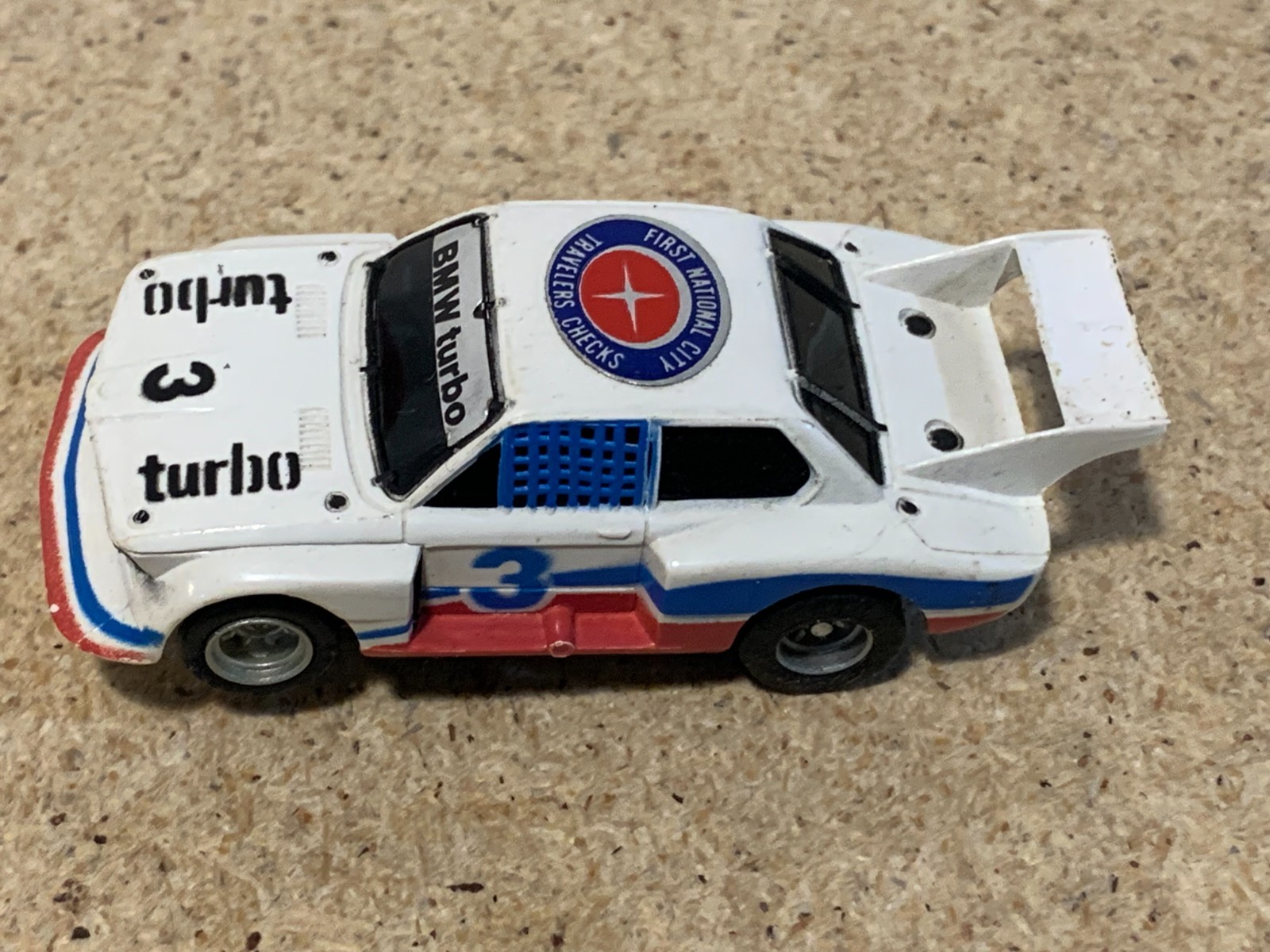 1970s AURORA AFX BMW TURBO SLOT CAR