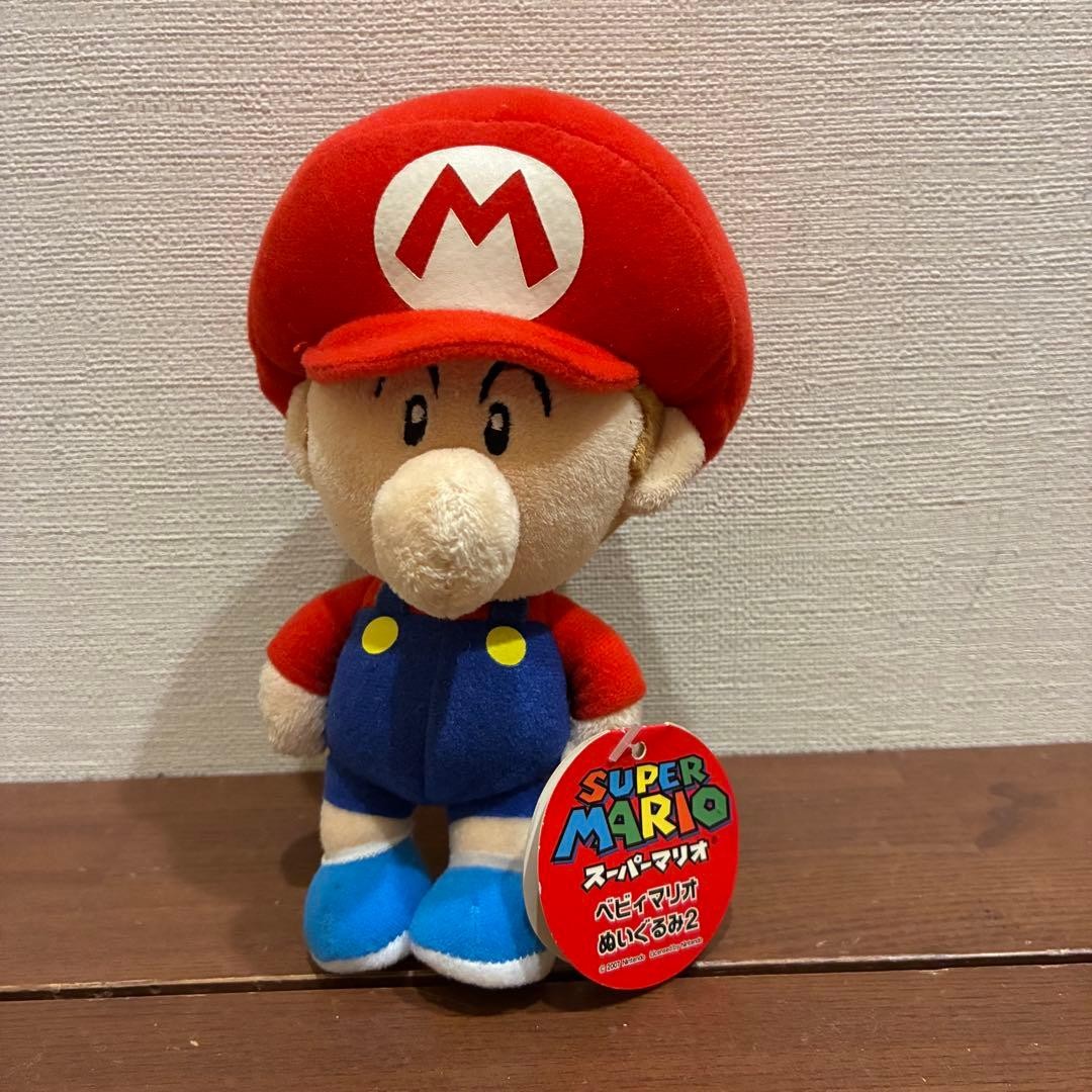 Super Mario Bros. 2007 Baby Mario Plush Doll 2 7" EPOCH Japan w/ Tag