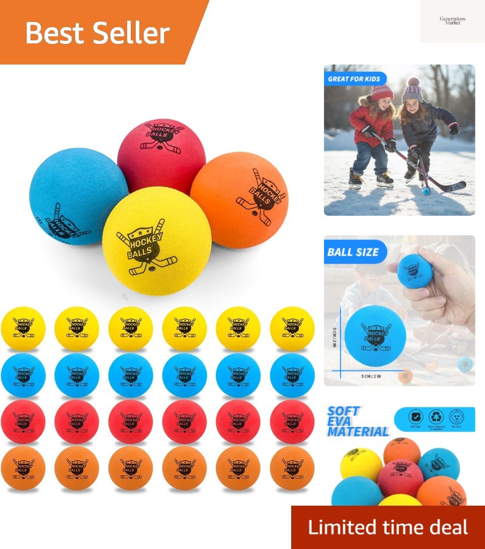 24-Pack Mini Knee Hockey Balls for Indoor Play – Easter Toys Gifts & Easter B...
