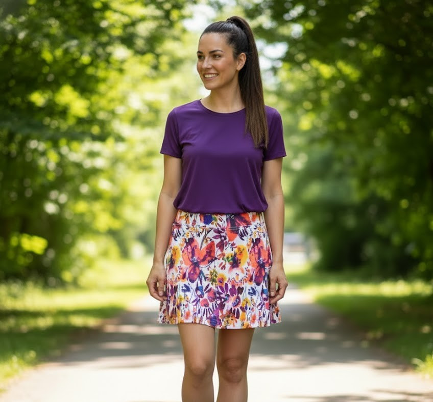 Ripskirt Wrap Skirt Wildflower Watercolor Size Large Two Pockets