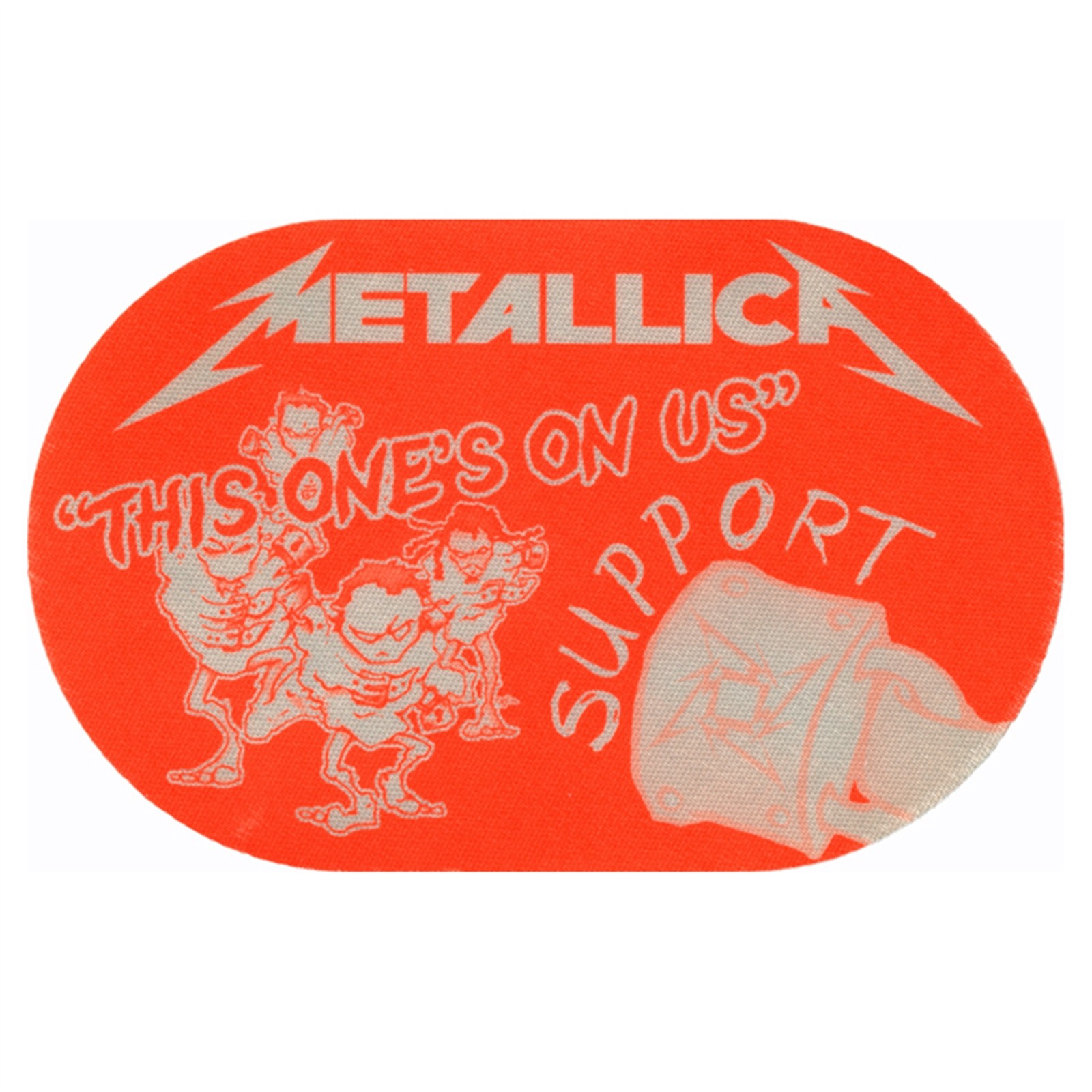 Metallica 2000 Summer Sanitarium Concert Tour Support Backstage Pass