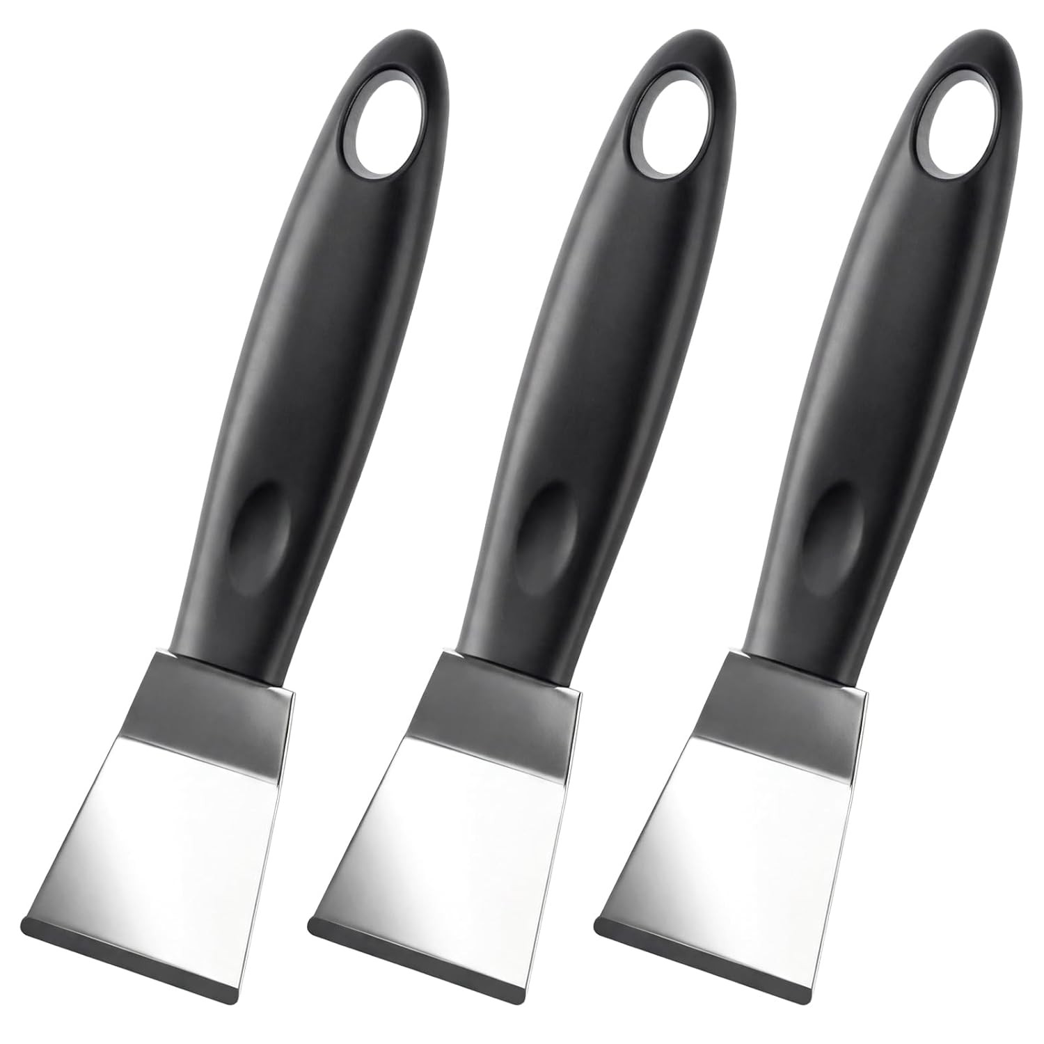 3Pcs 3D Printer Tool Scraper Kit, Professional Stainless Steel Metal Curved Head