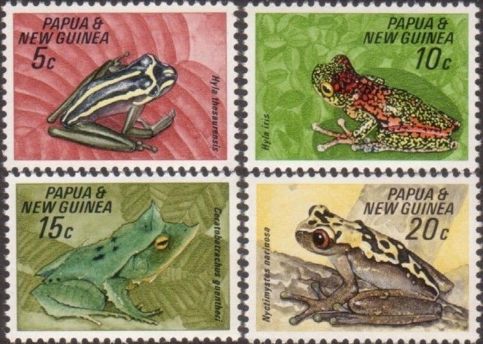 Papua New Guinea 1968 SG129-132 Frogs set MLH