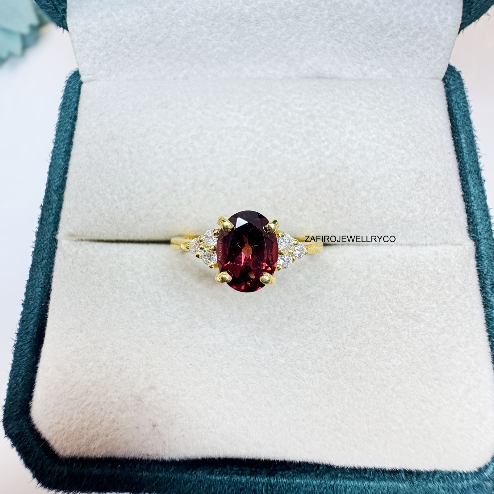 Natural Garnet Ring, Wedding Ring, Anniversary Gift Ring, Gift For Her