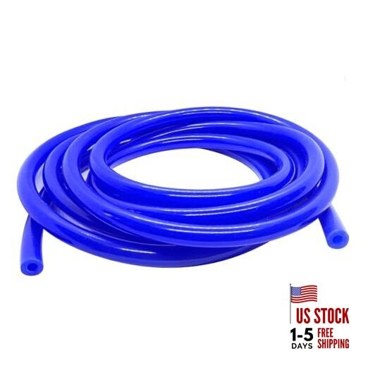Silicone Vacuum Hose Line Universal 1/2 (13mm) ID, 1/2 (13mm) ID, 5 ft Blue