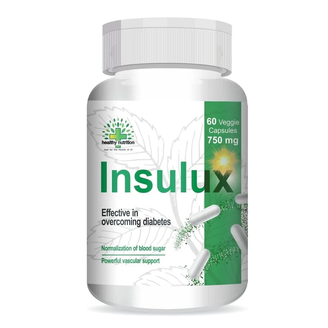 Healthy Nutrition Insulux 750mg (60 Capsules) Endocrine Health Sugar Control