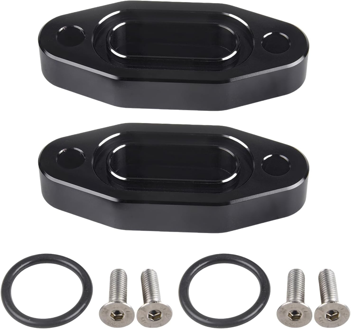 LS Billet Oil Cooler Block off Plate Compatible with Gen III IV Series 2 Pack