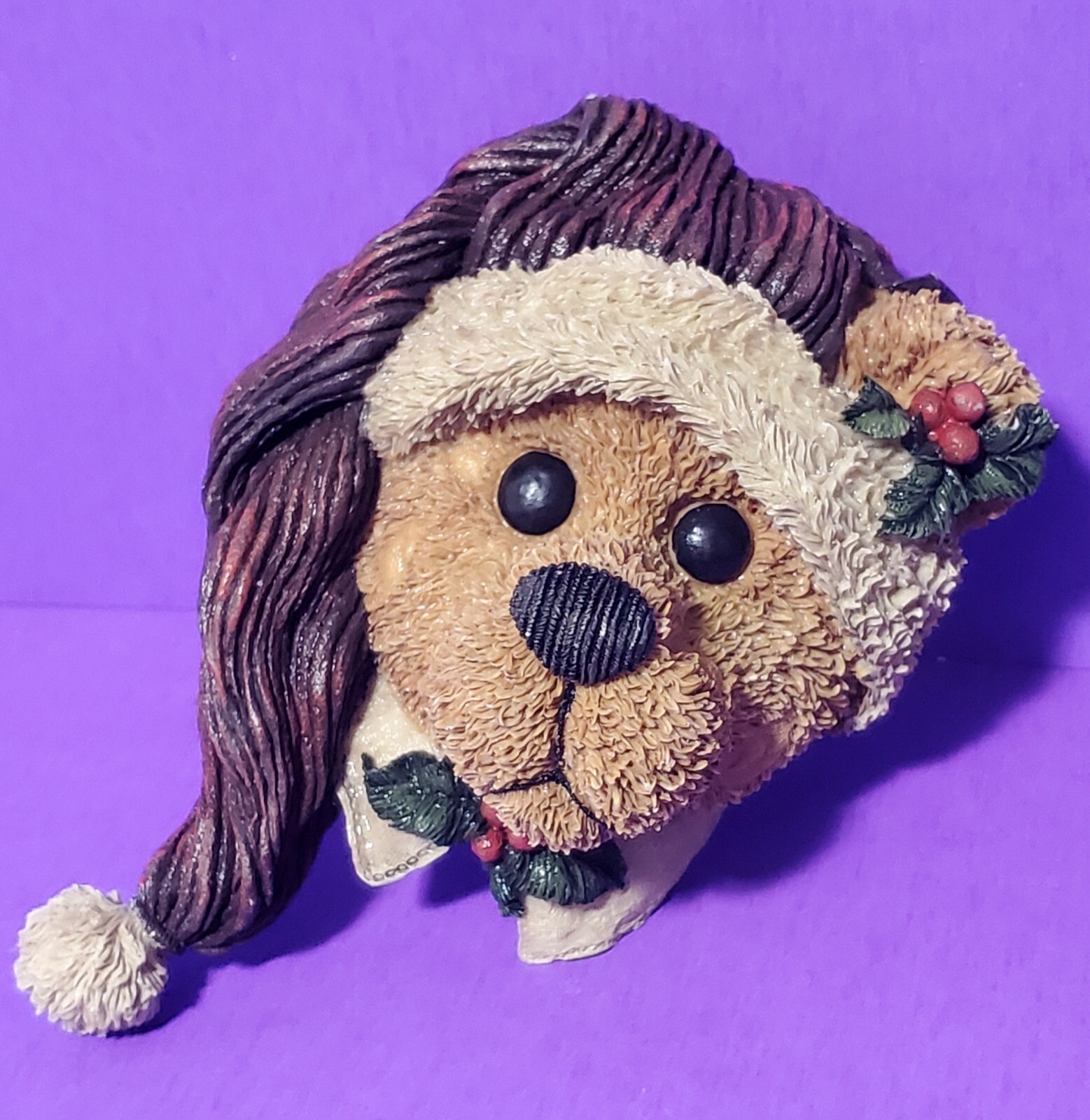 VINTAGE Boyds Bears & Friends Christmas Bear Deck The Halls 1997 Wall Decor