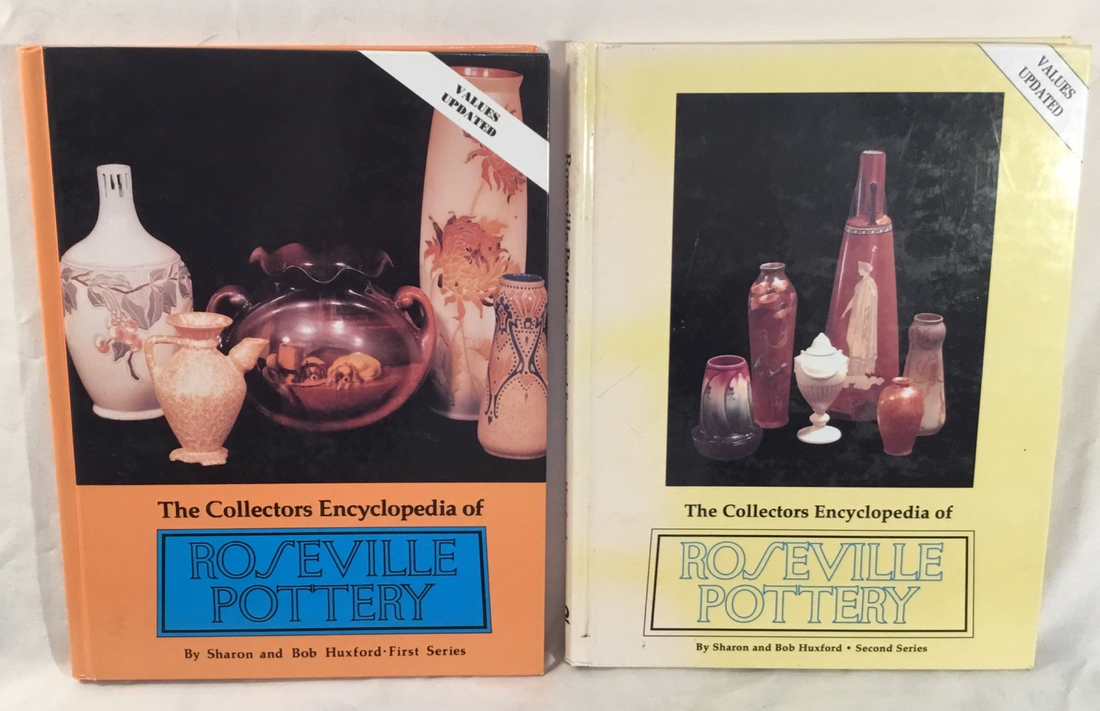 2 Collectors Encyclopedia of Roseville Pottery HC 1997 Huxford 1st & 2nd Series